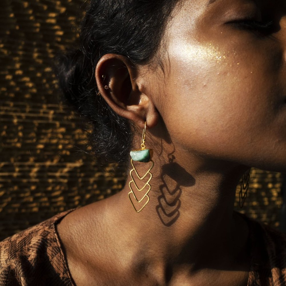 Arrowhead Raw Stone Earrings
